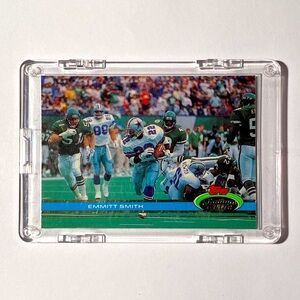 1991 Topps Stadium Club Emmitt Smith Rookie Football Card #2 Dallas Cowboys RC‌